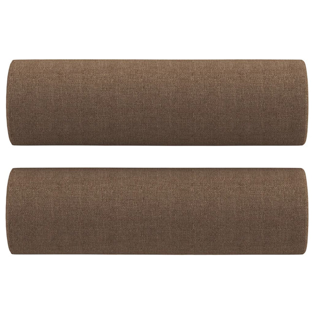 pyntepuder 2 stk. Ø15x50 cm stof brun
