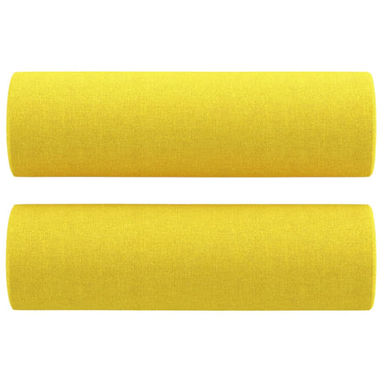 pyntepuder 2 stk. Ø15x50 cm stof lysegul