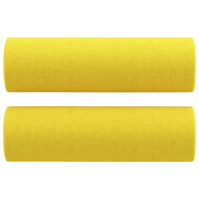 pyntepuder 2 stk. Ø15x50 cm stof lysegul
