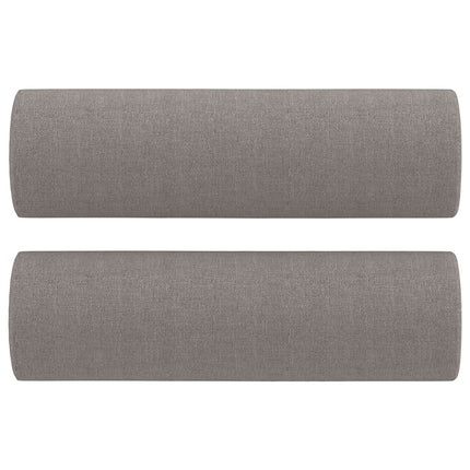 pyntepuder 2 stk. Ø15x50 cm stof gråbrun