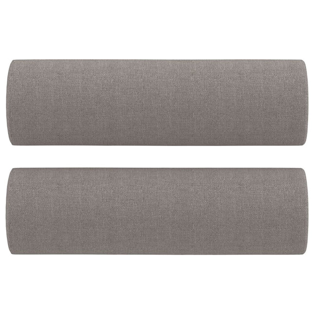pyntepuder 2 stk. Ø15x50 cm stof gråbrun