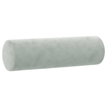 pyntepuder 2 stk. Ø15x50 cm velour lysegrå