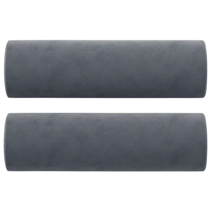 pyntepuder 2 stk. Ø15x50 cm velour mørkegrå