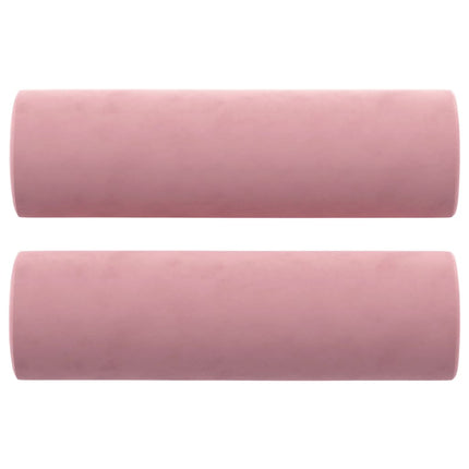 pyntepuder 2 stk. Ø15x50 cm velour lyserød