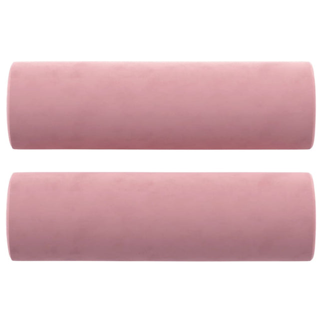 pyntepuder 2 stk. Ø15x50 cm velour lyserød