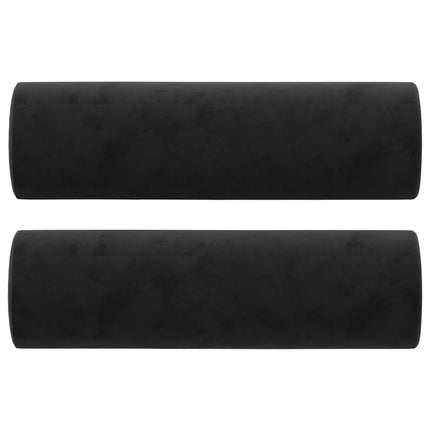 pyntepuder 2 stk. Ø15x50 cm velour sort