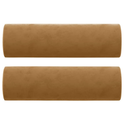 pyntepuder 2 stk. Ø15x50 cm velour brun
