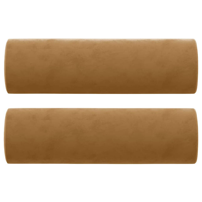 pyntepuder 2 stk. Ø15x50 cm velour brun