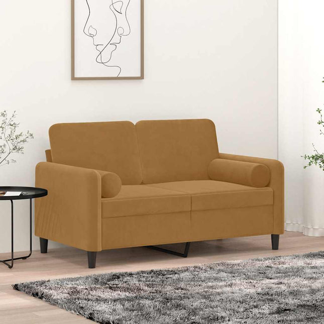 pyntepuder 2 stk. Ø15x50 cm velour brun