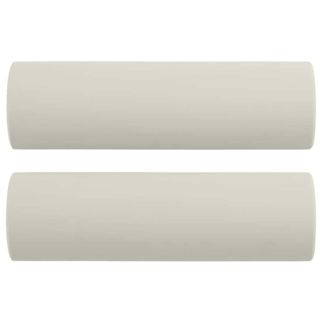 pyntepuder 2 stk. Ø15x50 cm velour cremefarvet