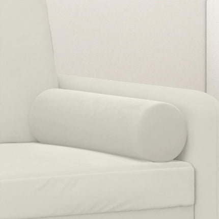 pyntepuder 2 stk. Ø15x50 cm velour cremefarvet