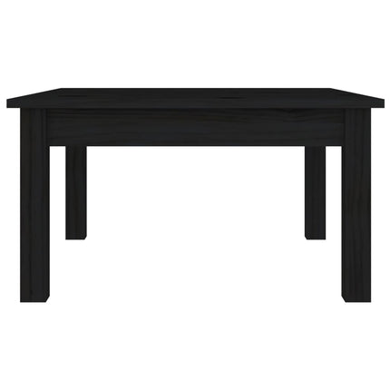 sofabord 55x55x30 cm massivt fyrretræ sort