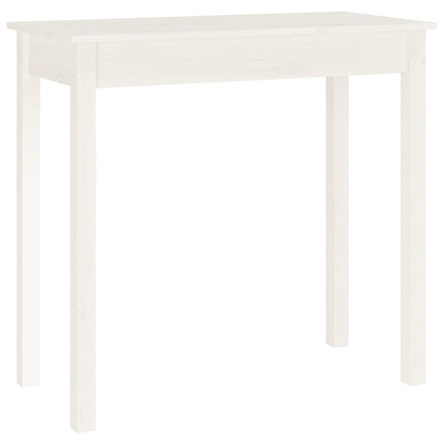 konsolbord 80x40x75 cm massivt fyrretræ hvid