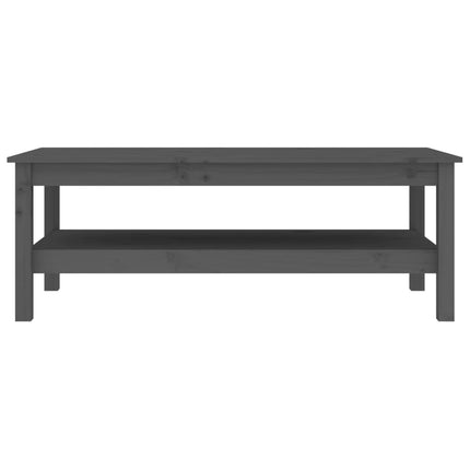 sofabord 110x50x40 cm massivt fyrretræ grå