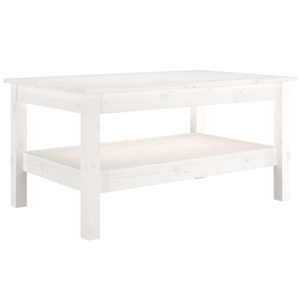 sofabord 80x50x40 cm massivt fyrretræ hvid