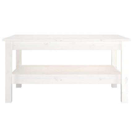 sofabord 80x50x40 cm massivt fyrretræ hvid