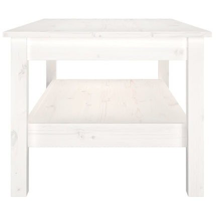 sofabord 80x50x40 cm massivt fyrretræ hvid
