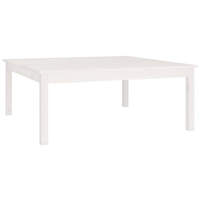 sofabord 100x100x40 cm massivt fyrretræ hvid