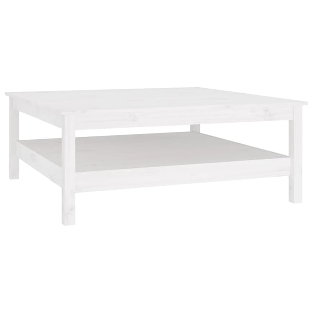 sofabord hvid 100x100x40 cm massivt træ fyrretræ