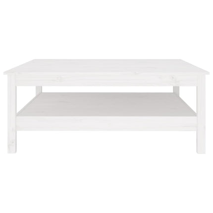 sofabord hvid 100x100x40 cm massivt træ fyrretræ
