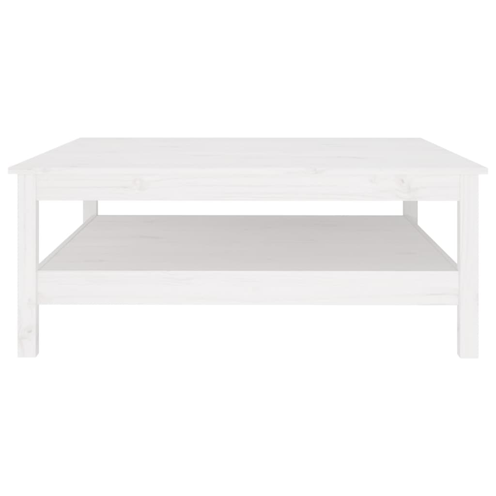 sofabord hvid 100x100x40 cm massivt træ fyrretræ