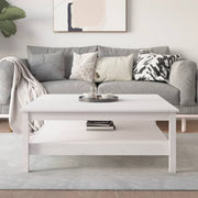 sofabord hvid 100x100x40 cm massivt træ fyrretræ