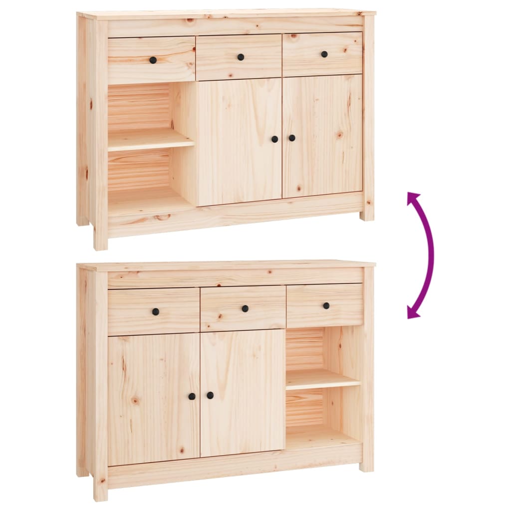 skænk 100x35x74 cm massivt fyrretræ