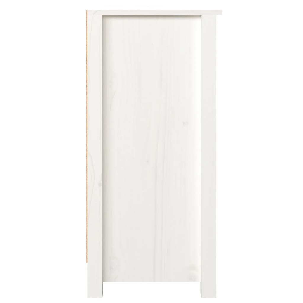 skænk 110x35x74 cm massivt fyrretræ hvid