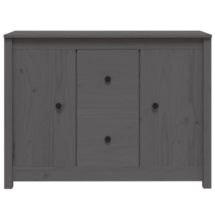 skænk 100x35x74 cm massivt fyrretræ grå