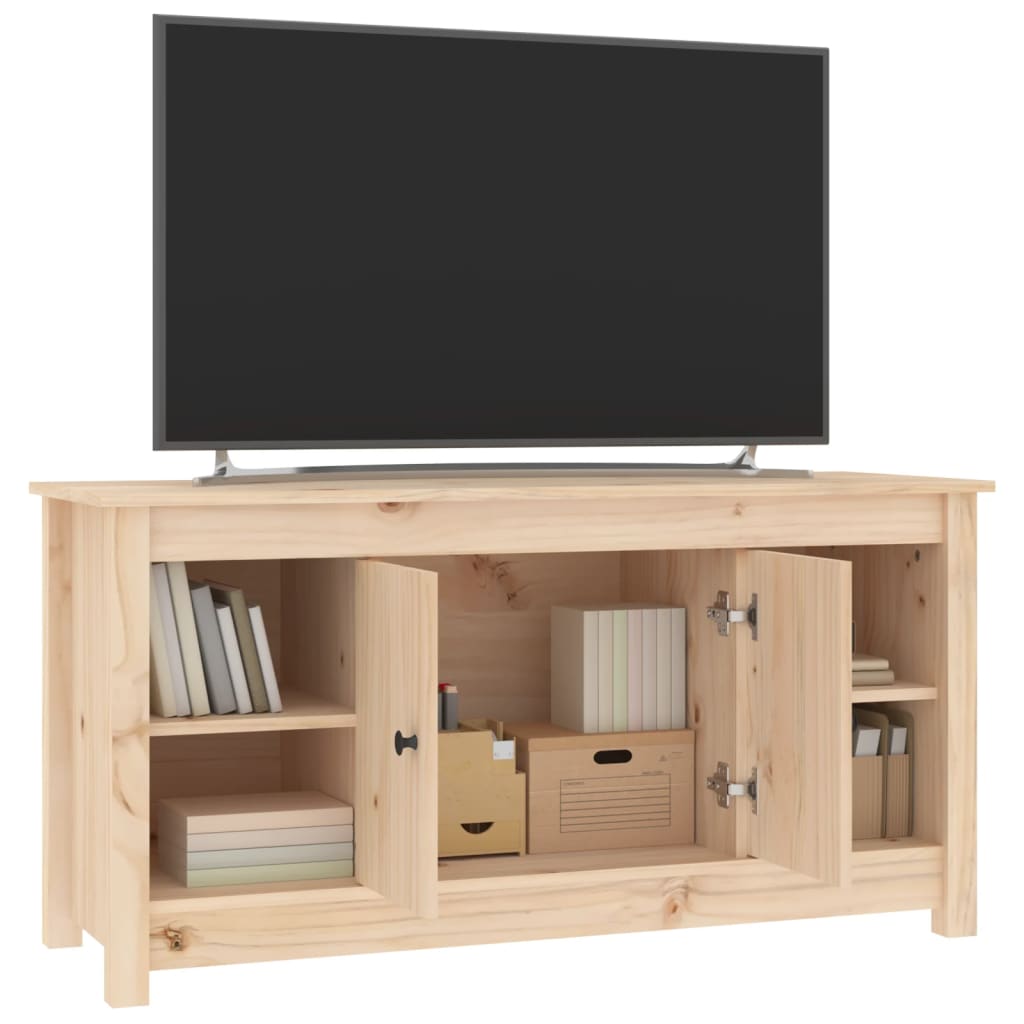 tv-bord 103x36,5x52 cm massivt fyrretræ
