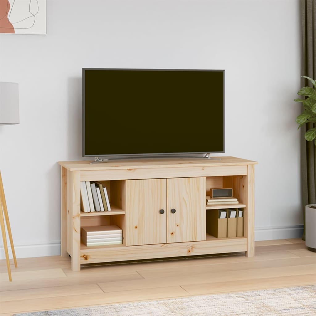 tv-bord 103x36,5x52 cm massivt fyrretræ