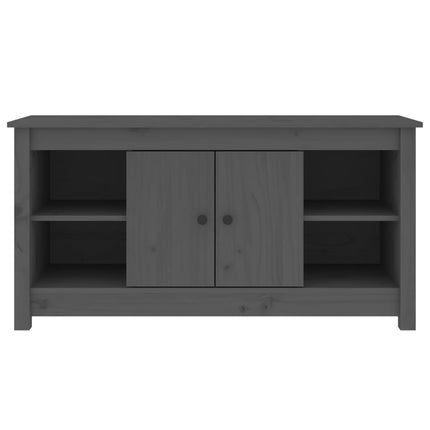 tv-bord 103x36,5x52 cm massivt fyrretræ grå