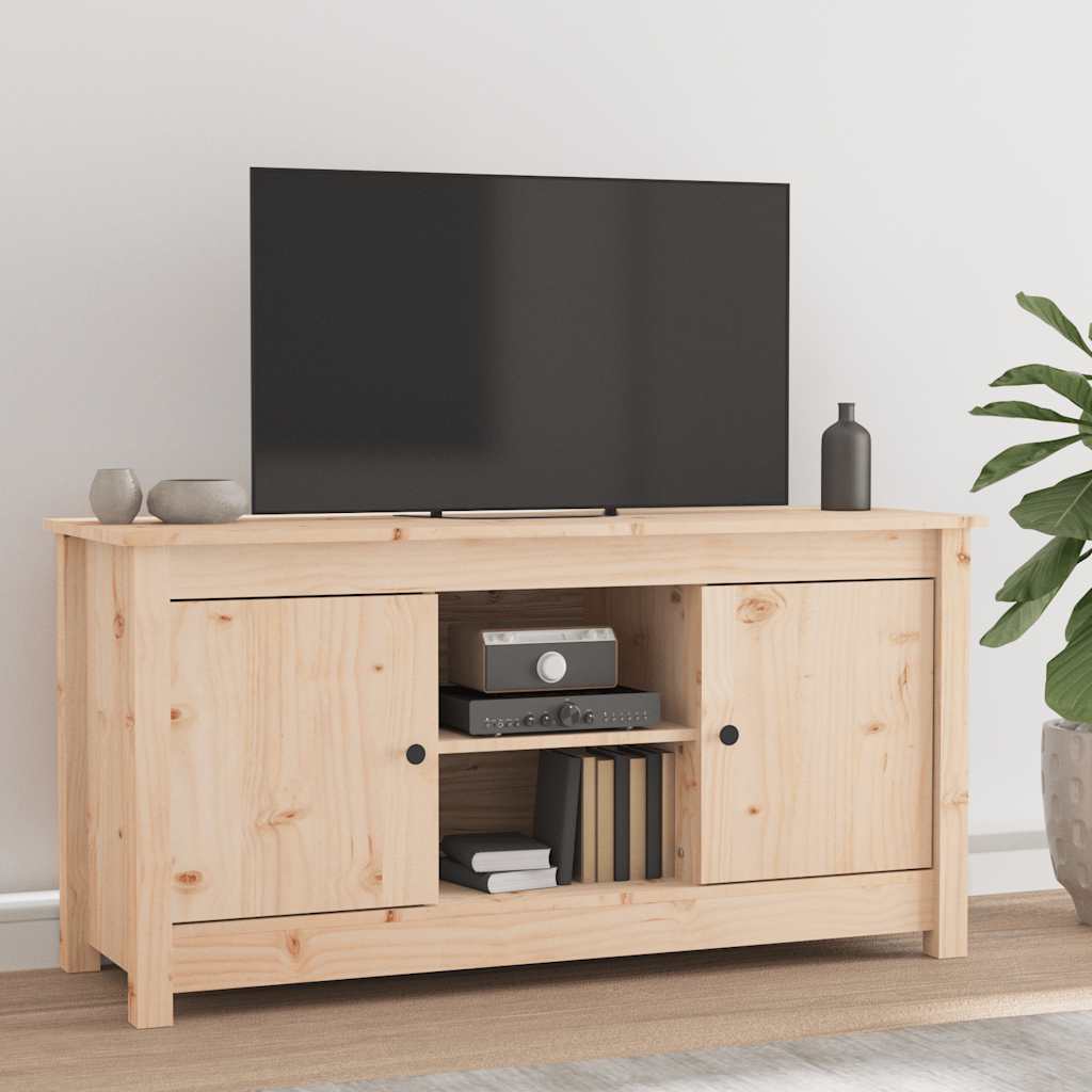 tv-bord 103x36,5x52 cm massivt fyrretræ