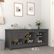 skoreol 110x38x45,5 cm massivt fyrretræ grå