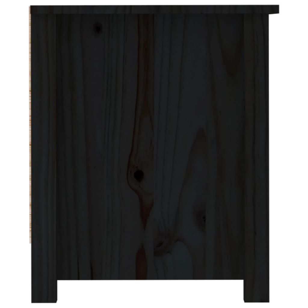 skoreol 110x38x45,5 cm massivt fyrretræ sort