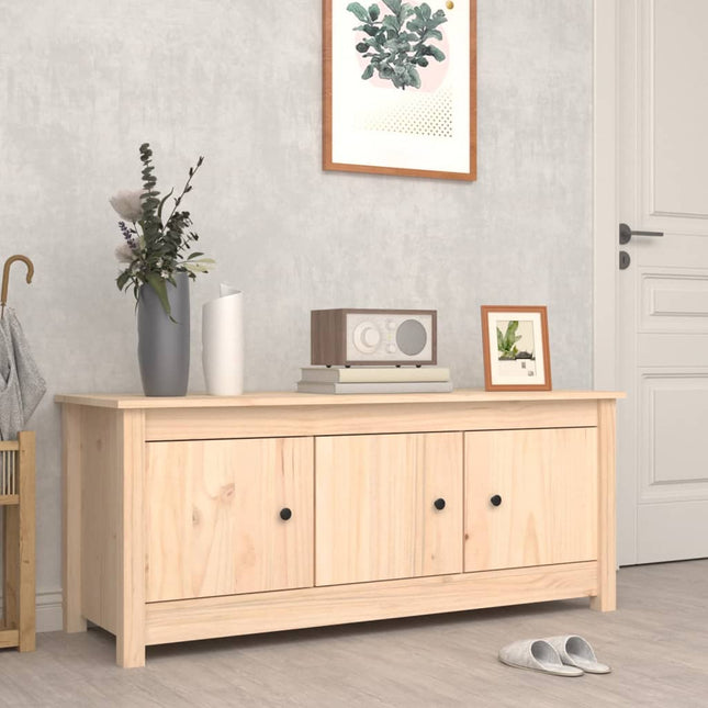 skoskab 110x38x45,5 cm massivt fyrretræ