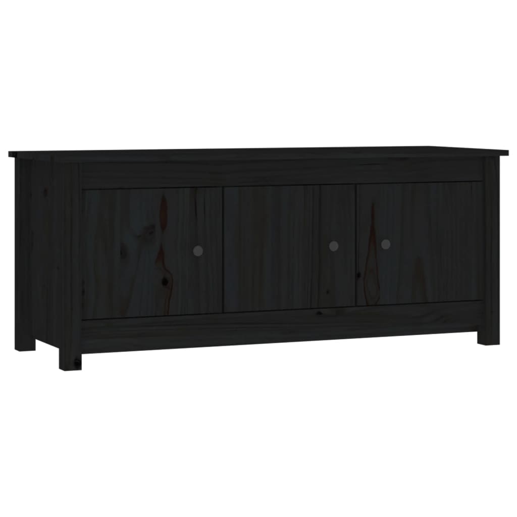 skoreol 110x38x45,5 cm massivt fyrretræ sort