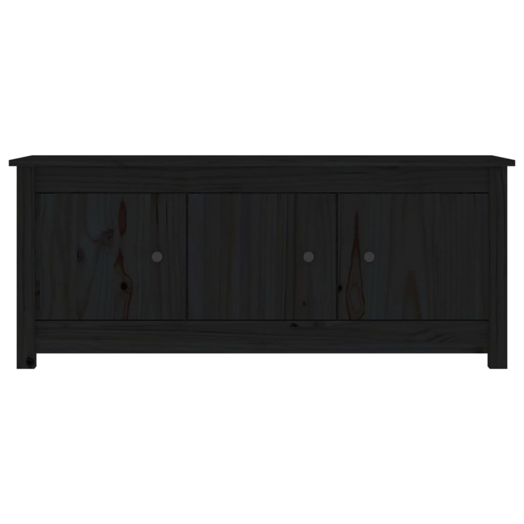 skoreol 110x38x45,5 cm massivt fyrretræ sort