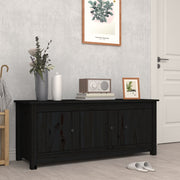skoreol 110x38x45,5 cm massivt fyrretræ sort
