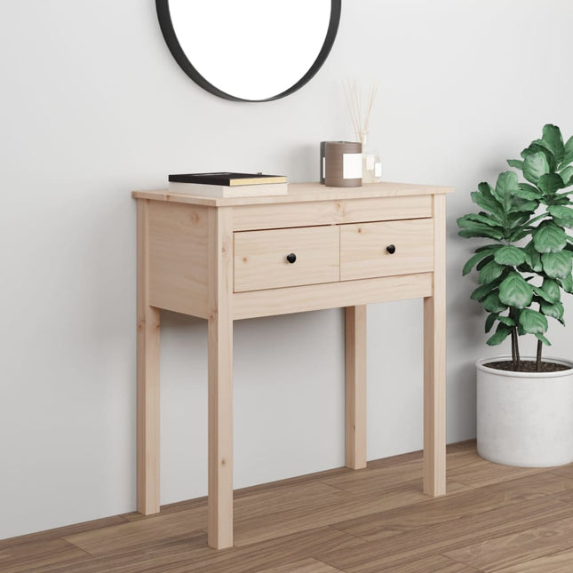 konsolbord 70x35x75 cm massivt fyrretræ