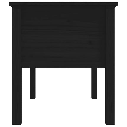 sofabord 102x49x55 cm massivt fyrretræ sort