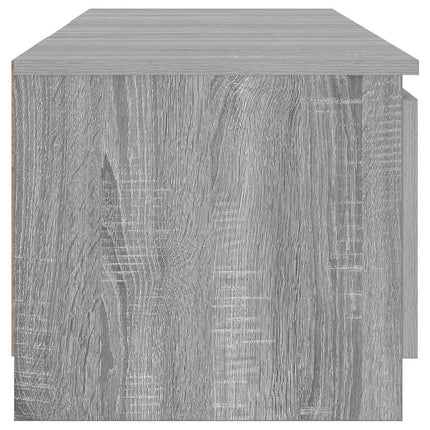 tv-bord med LED-lys 140x40x36 cm grå sonoma-eg