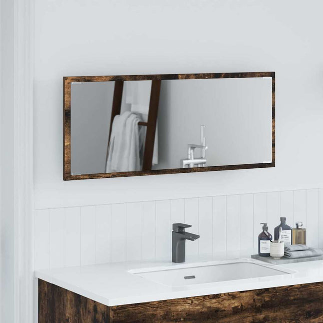Spejl Røget eg 90 x 8,5 x 37 cm Konstrueret træ