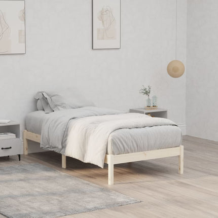 sengeramme uden madras 100x190 cm massivt fyrretræ