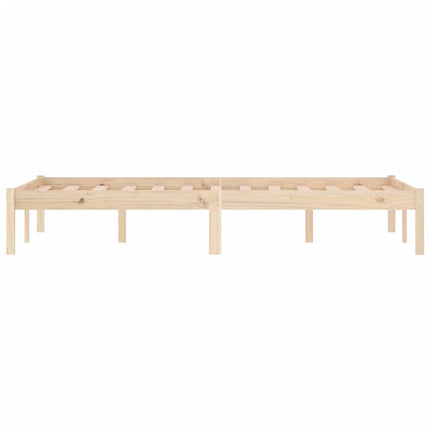 sengeramme uden madras 137x190 cm massivt fyrretræ