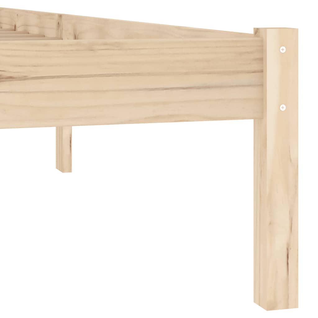 sengeramme uden madras 193x203 cm massivt fyrretræ