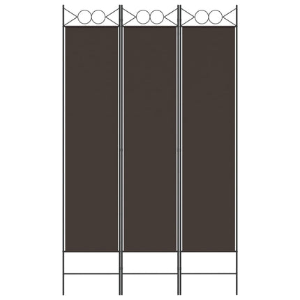 3-panels rumdeler 120x200 cm stof brun