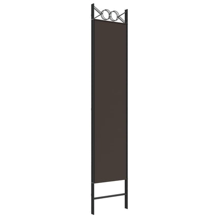 3-panels rumdeler 120x200 cm stof brun