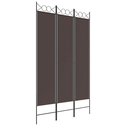 3-panels rumdeler 120x200 cm stof brun