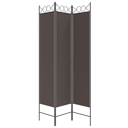 3-panels rumdeler 120x200 cm stof brun